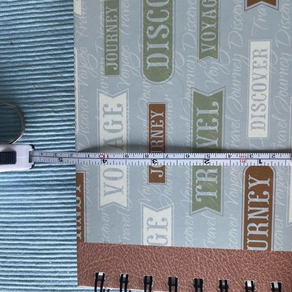 Travel Themed Pre-made Spiral Scrapbook with Bow- picture-ready! 8.25x4.5” - Picture 17 of 17